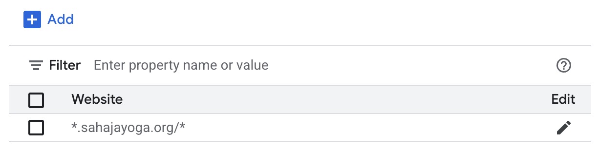 Select Google Cloud Console Project
